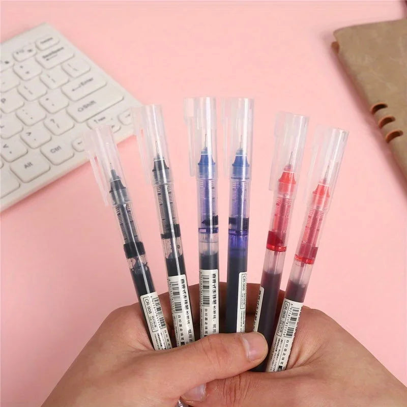 10 Peças Caneta Gel Agulha – Caneta Esferográfica Líquida para Escritório e Escola