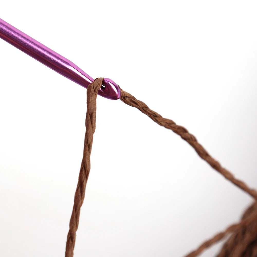 Kit 8 Agulhas de Crochê Coloridas em Alumínio – Cabeça Única para Tricô e Artesanato