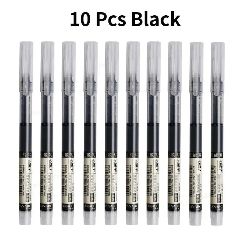 10 Peças Caneta Gel Agulha – Caneta Esferográfica Líquida para Escritório e Escola