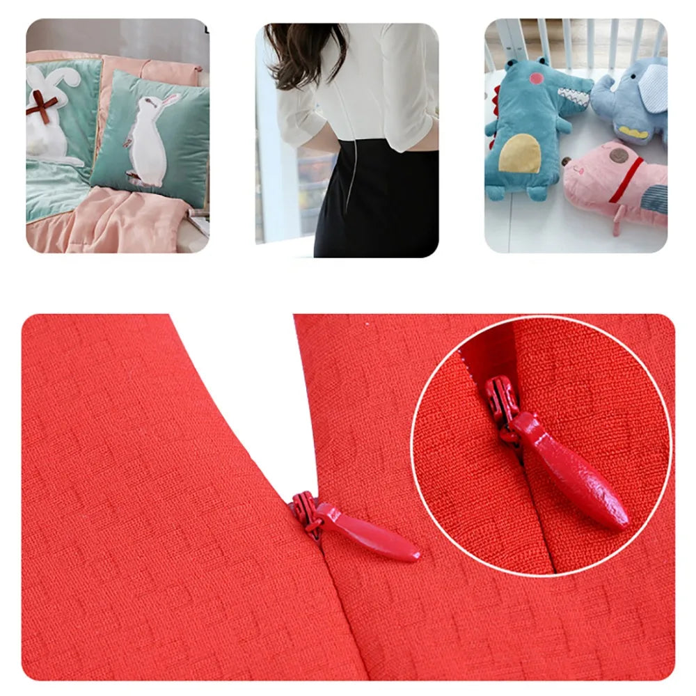 10 Unidades Zíper Invisível de Nylon em Espiral – Tamanhos 28 a 60 cm, Acessórios de Costura DIY e Artesanato