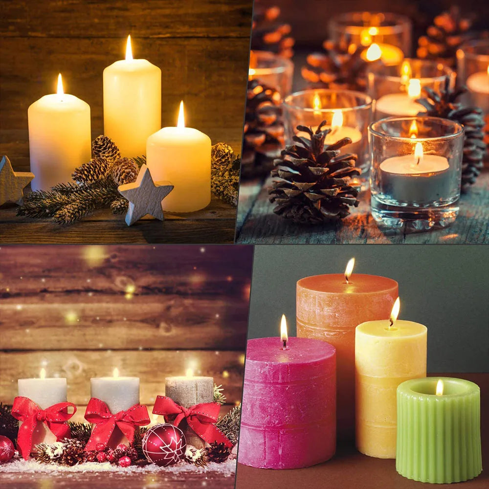 Kit 100 Pavios de Velas Pré-Encerados com Suporte – Algodão para Velas Artesanais