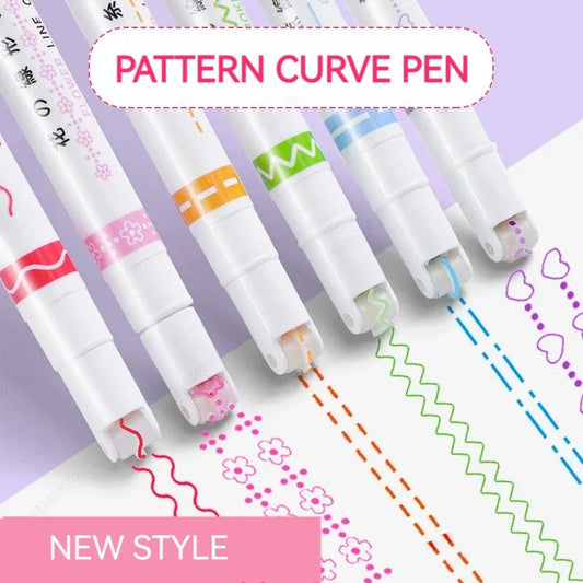 Kit 6 Canetas Marca-Texto Kawaii – Ponta Roller em Formato de Flor