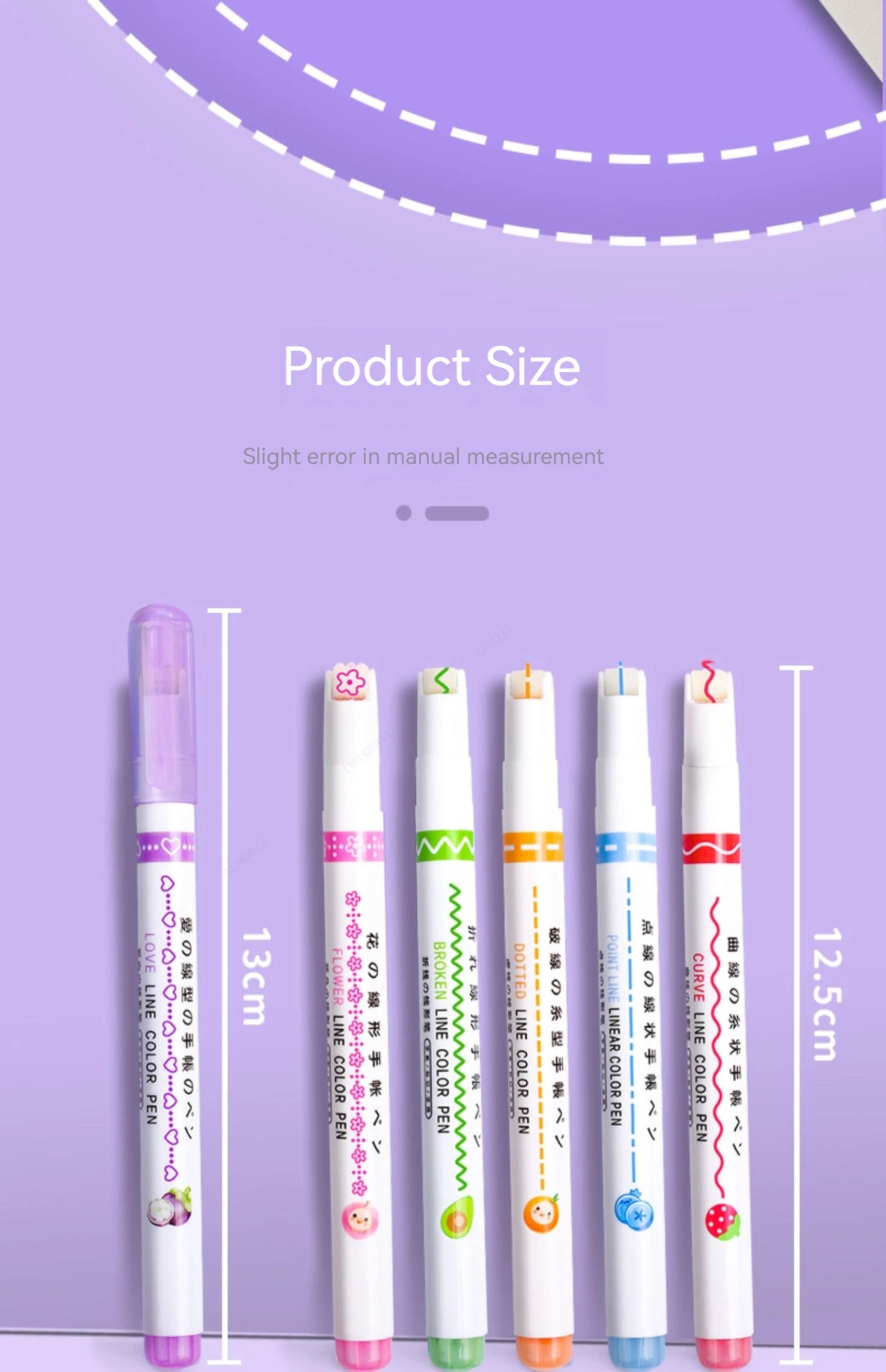 Kit 6 Canetas Marca-Texto Kawaii – Ponta Roller em Formato de Flor